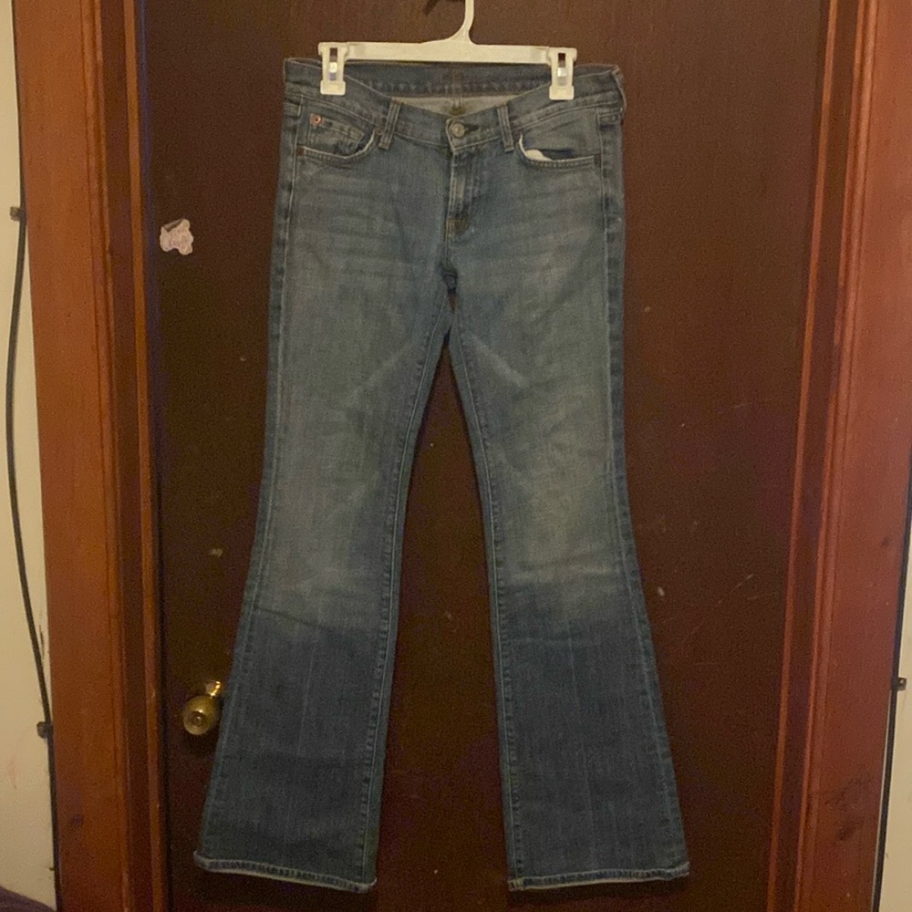 Medium wash 7 For All Mankind. Bootcut/slight flare
